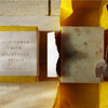 Saipua Soaps Sunflower with Calendula Petals Unscented Soap (6 oz) shown wrapped and unwrapped