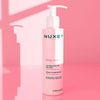 Nuxe Very Rose Make-up Remover Milk (200 ml) - product shown on pink background. 