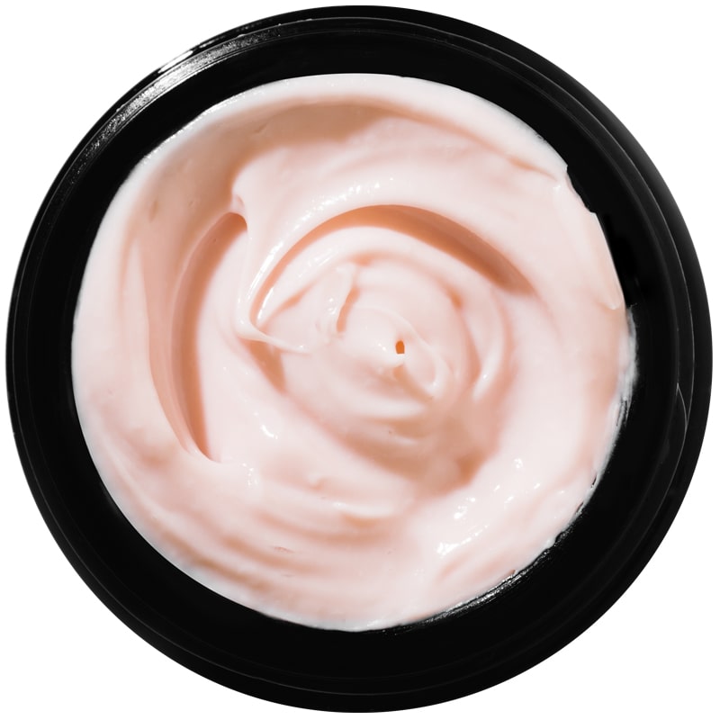 Top view of Odacite Creme de la Nuit (50 ml) with lid off to show color and texture of cream