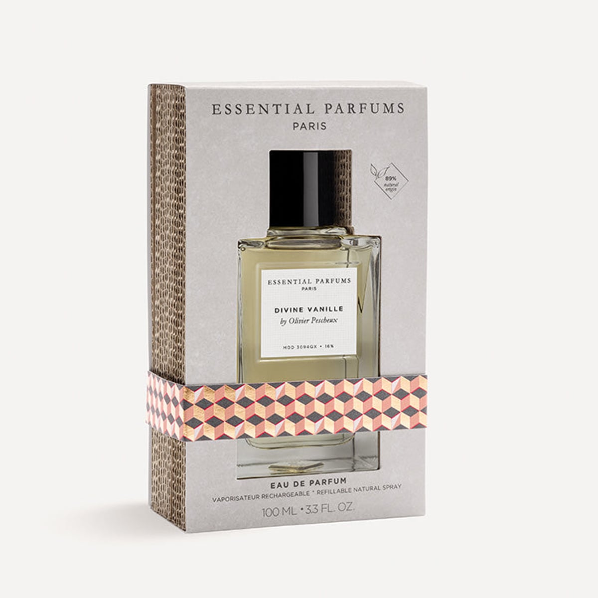 Essential Parfums Divine Vanille Perfume by Olivier Pesheux (100 ml) - product shown in box. 