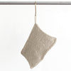 Fog Linen Work Linen Knit Wash Cloth (1 pc) shown hanging by its loop from rod