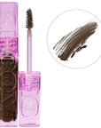 Kosas Cosmetics Air Brow Fluff & Hold Treatment Gel (Dark Brown, 3.7 g) with smear