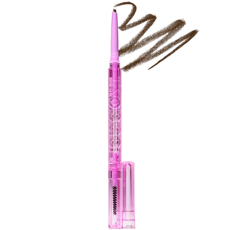 Kosas Cosmetics Brow Pop Dual-Action Defining Pencil (Medium Brown, 0.08 g) with color smear