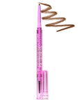 Kosas Cosmetics Brow Pop Dual-Action Defining Pencil (Medium Chocolate Brown, 0.08 g) with color smear