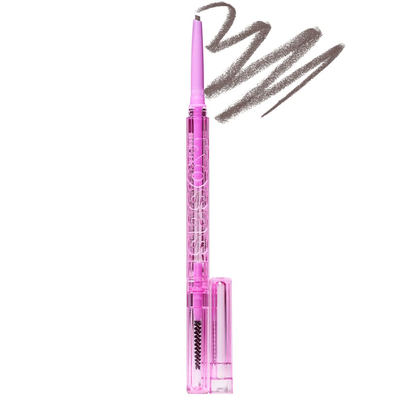Kosas Cosmetics Brow Pop Dual-Action Defining Pencil (Grey, 0.08 g) with color smear