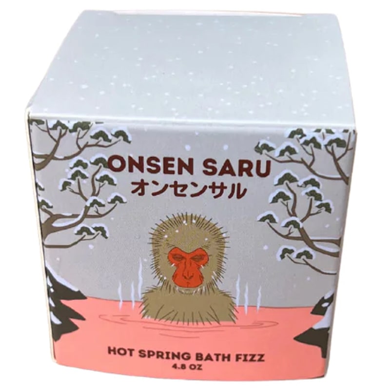 Onsen Saru Hot Spring Bath Fizz (4.8 oz cube) in wrapper