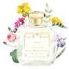 Santa Maria Novella Fresia Cologne (100 ml) bottle with illustration of flowers in the background
