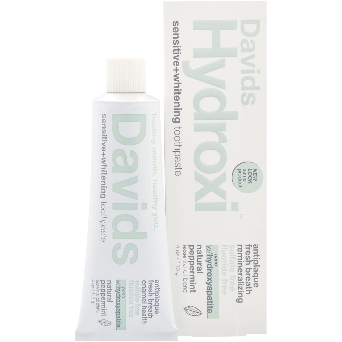 Davids Premium Toothpaste - Sensitive + Whitening Nano-Hydroxyapatite (4 oz) with box 