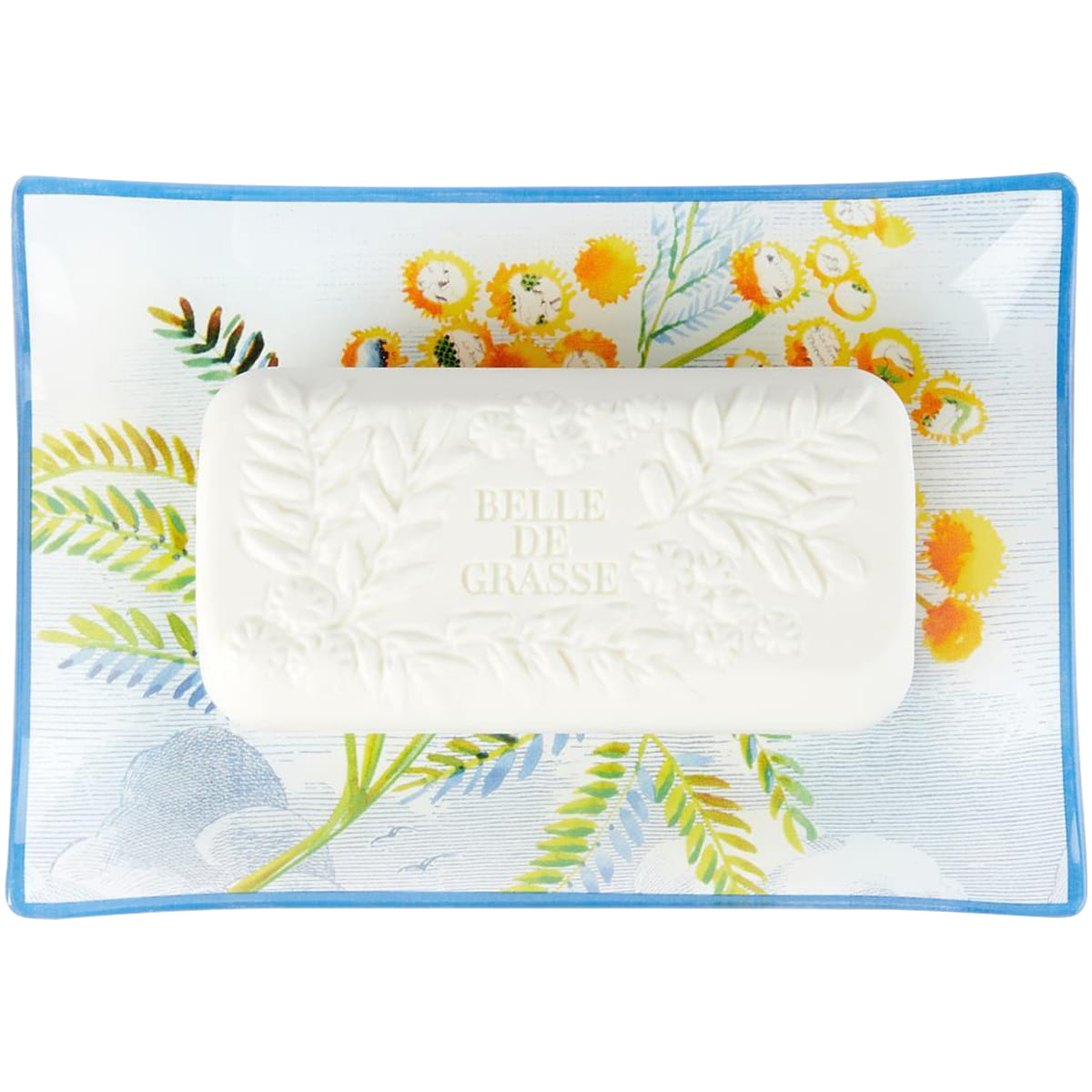 Fragonard Parfumeur Belle de Grasse Soap and Glass Dish Gift Box (150 g soap + dish)