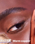 Kosas Cosmetics 10-Second Eye Gel Watercolor – Smolder close up on eye
