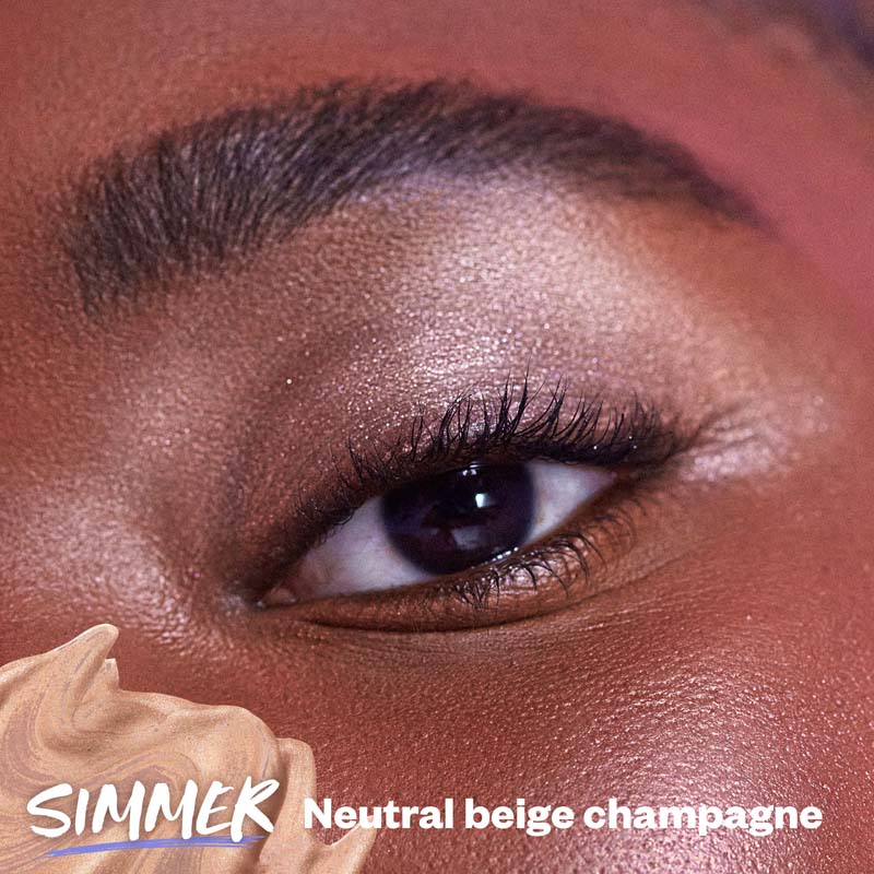 Kosas Cosmetics 10-Second Eye Gel Watercolor –Simmer- up close on eye