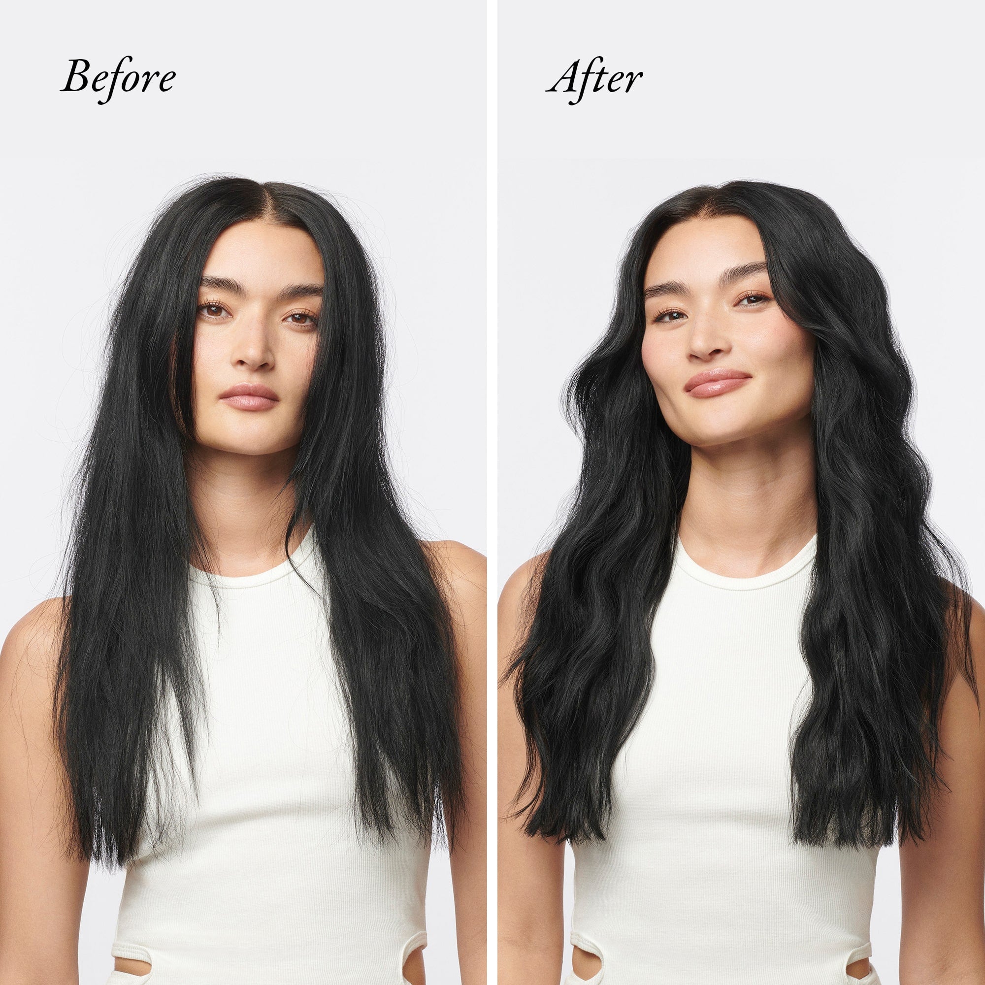 Oribe Hair Alchemy Fortifying Treatment Serum before and after