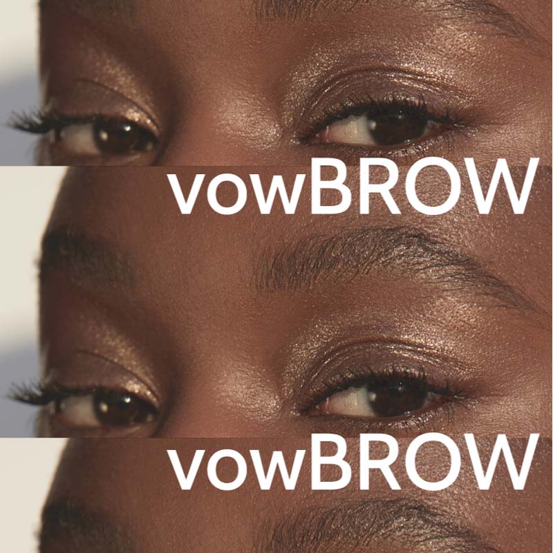 Roen Beauty vowBrow Pencil - Dark - Closeup of model with product applied