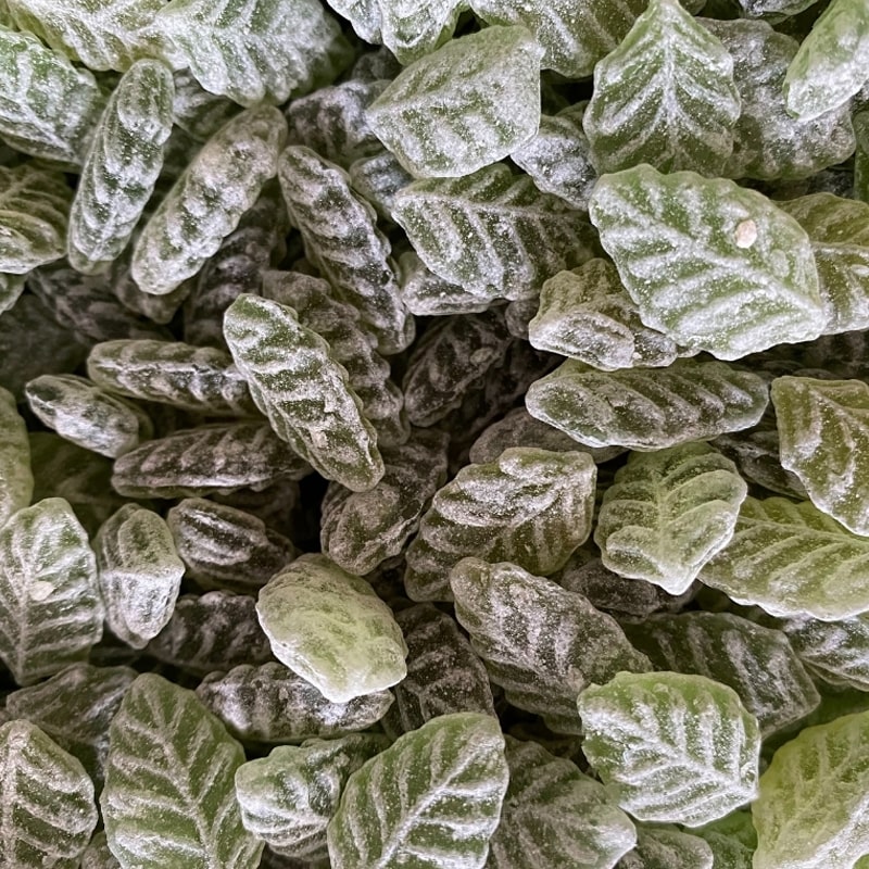 Close up of Les Abeilles de Malescot Mint &amp; Eucalyptus Honey Candies