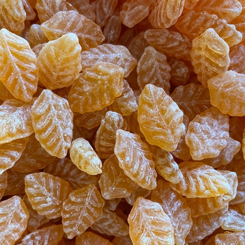 Close up of Les Abeilles de Malescot Tangerine & Orange Blossom Honey Candies