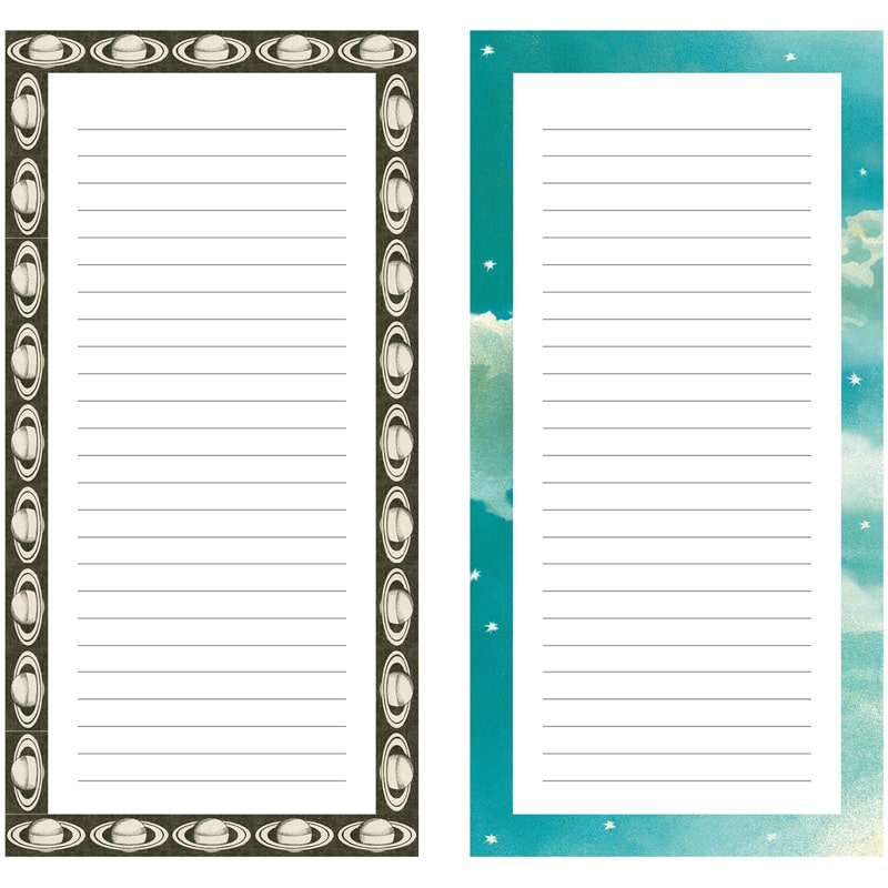 John Derian Paper Goods Heavenly Bodies Notepad (2 designs shown out of 4 in the notebook)