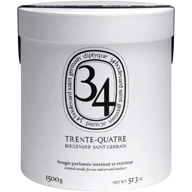 Diptyque 34 Boulevard Saint Germain Giant Candle - candle packaging