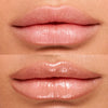 Kosas Cosmetics Wet Lip Oil Gloss - Revealed shown on model with medium skin tone with and without the gloss