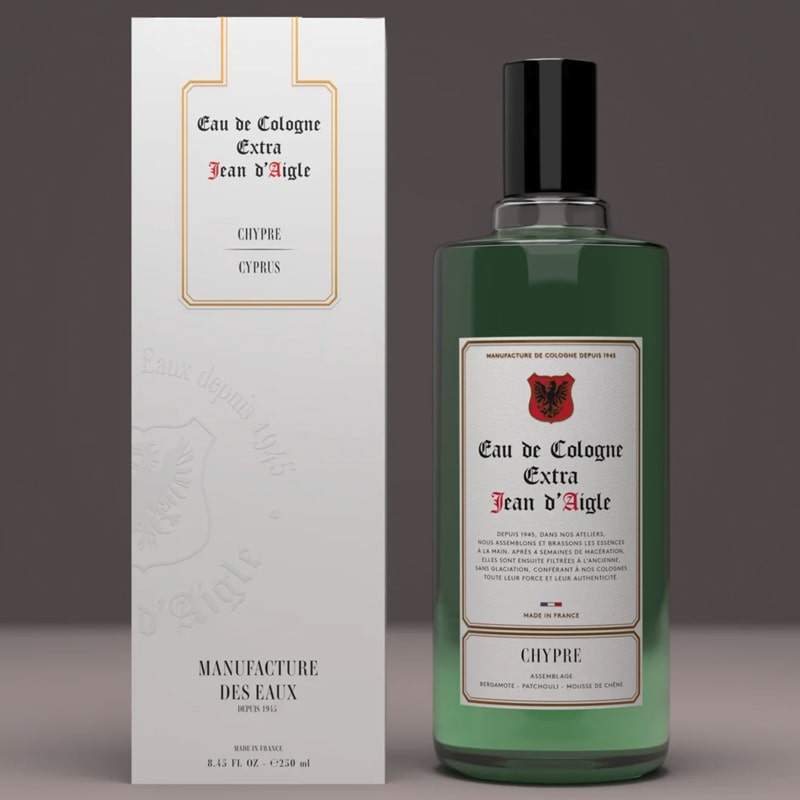 Jean d'Aigle Eau de Cologne – Cyprus - product shown next to packaging