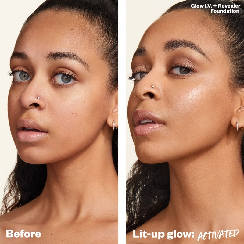 Kosas Glow I.V. Vitamin-Infused Skin Enhancer - Boost - Before and after photo