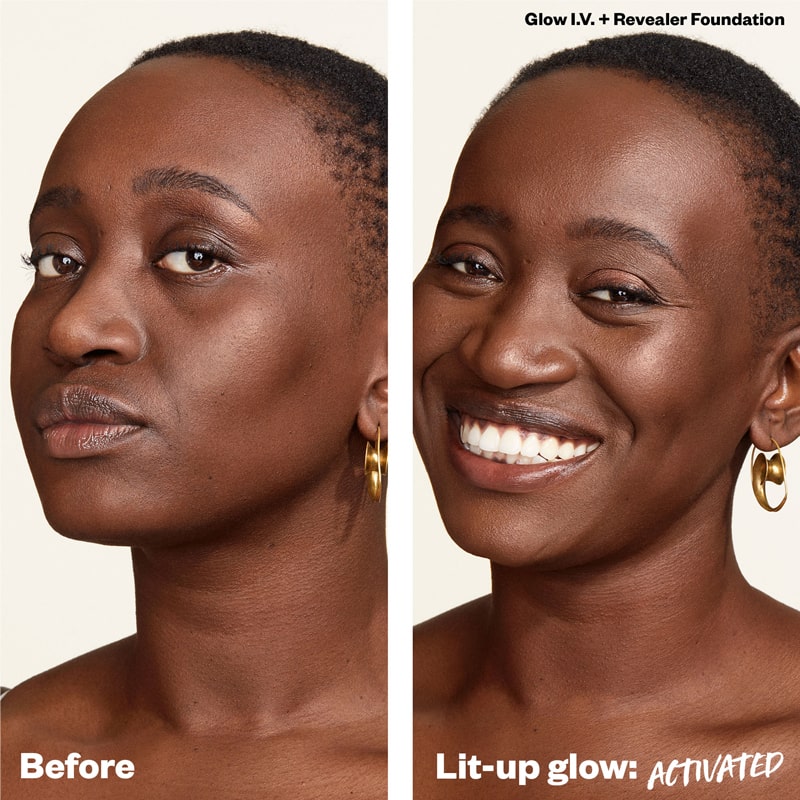 Kosas Glow I.V. Vitamin-Infused Skin Enhancer - Reflect - Before and after photo