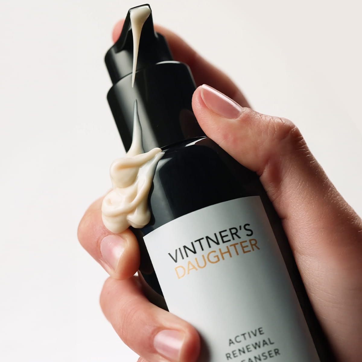 Vintner's Daughter Active Renewal Cleanser (115 ml) - product shown being pumped.