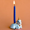Camp Hollow Year of the Goat Cake Topper - product shown with candle in it burning