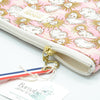 Barnabe Aime Le Cafe Liberty Quilted Beauty Case – Pink Sun - Closeup of product zipper