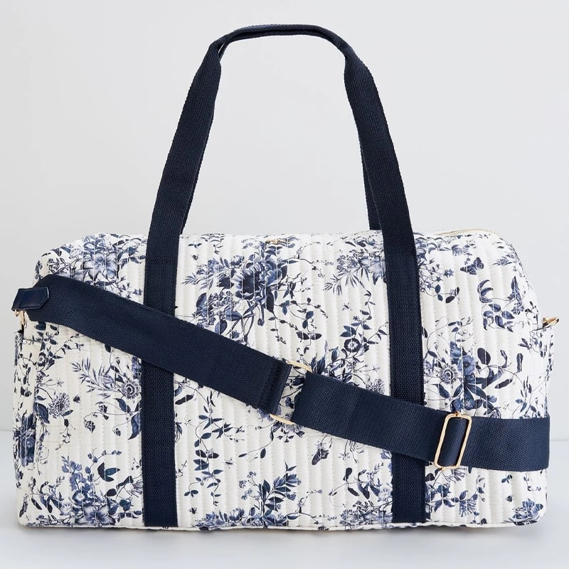 Fable England Zoey Weekend Bag – Blooming Blue - Product displayed on white background