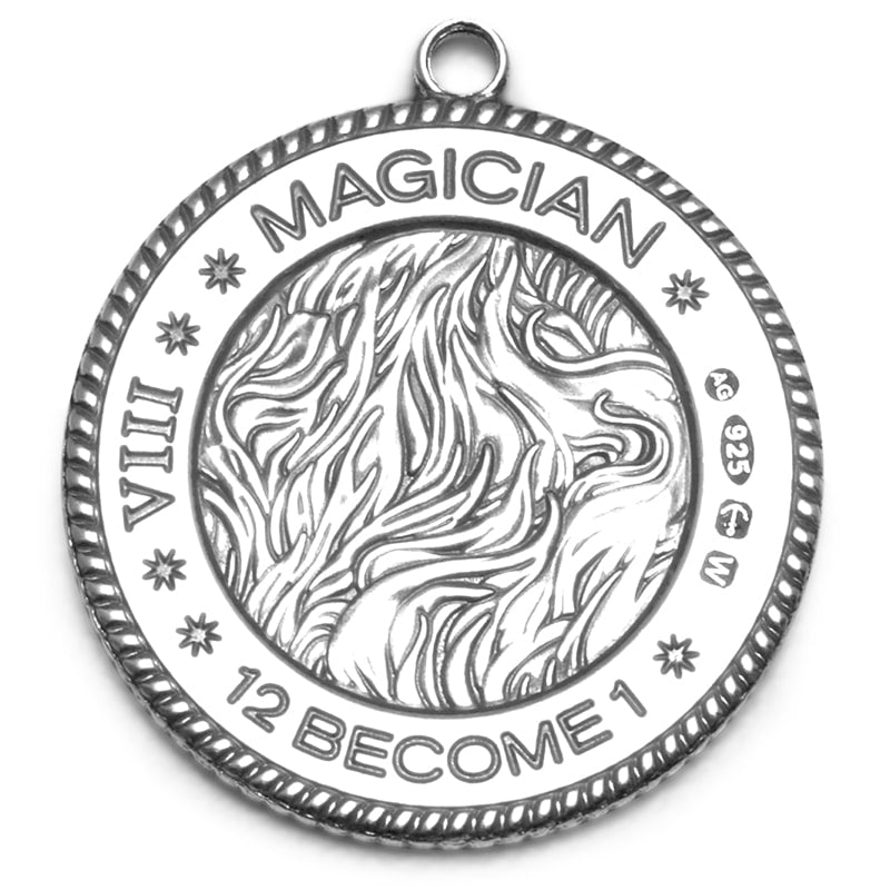 Argentum Apothecary Magician Eau de Parfum - back of silver talisman
