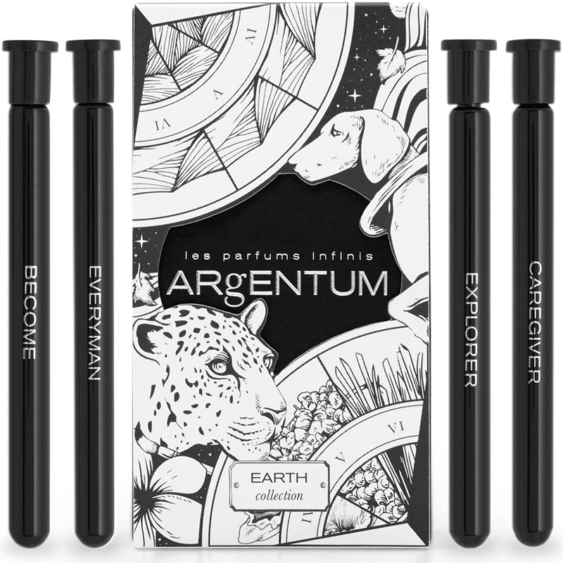 Argentum Apothecary Earth Collection Eau de Parfums Discovery Kit (4 x 2 ml) box and vials