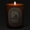 Diptyque La Droguerie – Odor Removing Candle with Basil - lit candle 