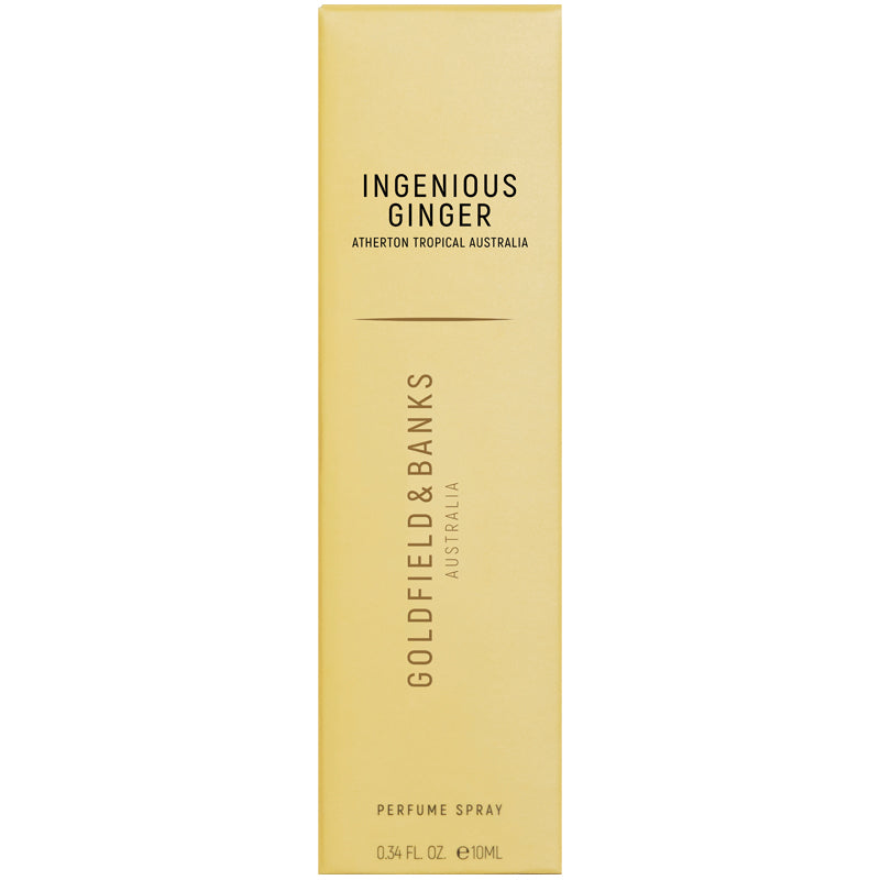 Goldfield &amp; Banks Ingenious Ginger Perfume (10 ml) - Front of product box