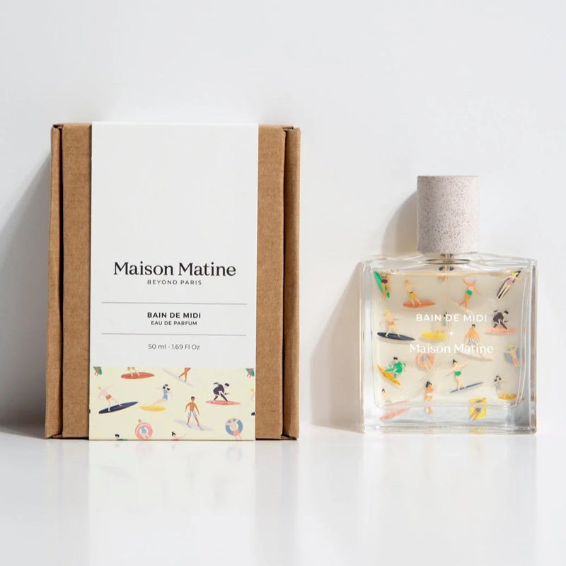 Maison Matine Bain de Midi Eau de Parfum (50 ml) - Product displayed next to box