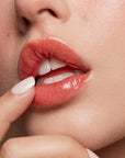 Pley Beauty Lust + Found Glossy Lip Lacquer - Ginger - Model shown with product applied