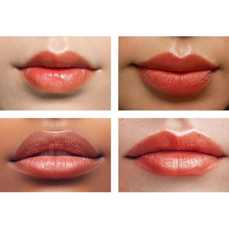 Artifact Soft Sail Blurring Tinted Lip Balm - Lobster Kiss - Product shown on models with different skin tones