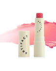 Artifact Soft Sail Blurring Tinted Lip Balm - Pink Impression 10 g showing open tube with color swatch in background