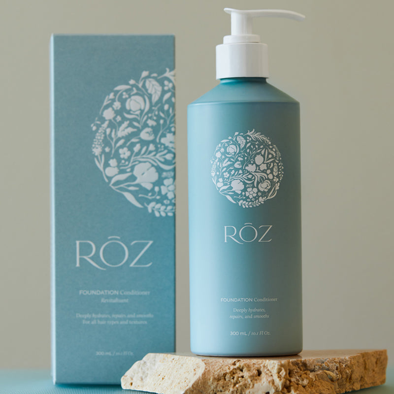 Roz Foundation Conditioner - Product shown next to box