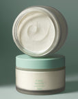 Corpus No. Green Body Butter - Open jar showing body butter texture on top of closed container