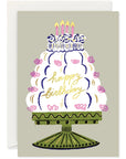 Wrap Happy Birthday Cake Greeting Card - (1 pc)