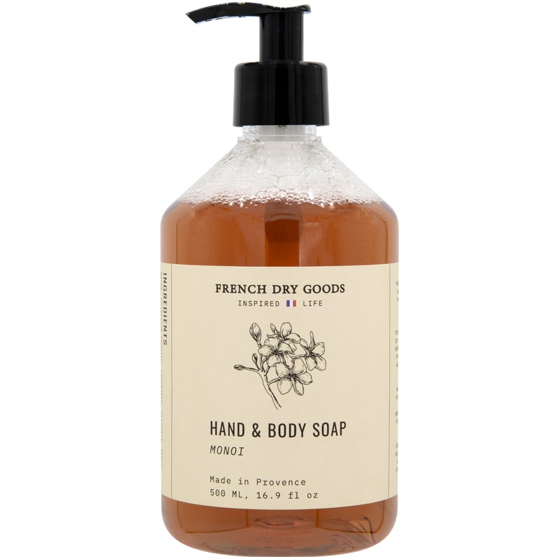 French Dry Goods Hand & Body Soap – Monoi (500 ml) 