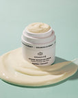 Odacite Edelweiss Extreme™ Intense Repair Eye Cream - close up shot of product with lid off and product smear around jar