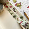 Georgiou Draws Herbology Magical Plants Botanical Washi Tape - Product shown on scrapbook