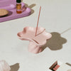 Octaevo Templo Incense Holder – Pink- Product displayed on counter with incense