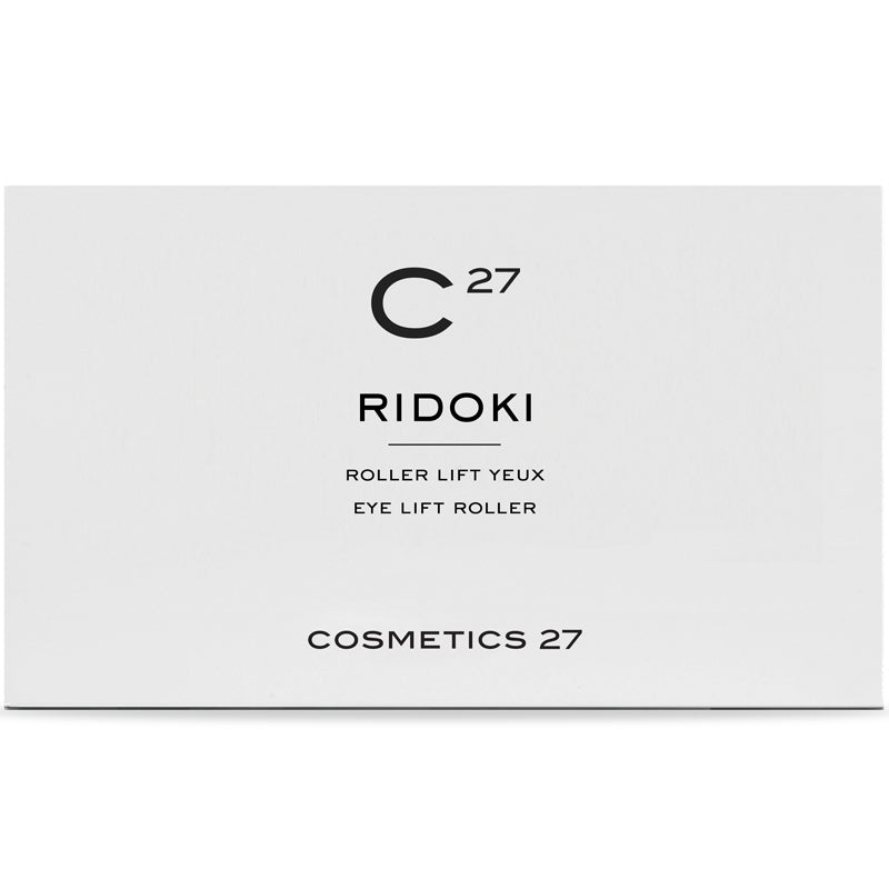 Cosmetics 27 Ridoki Eye Lift Roller - Front of product box shown