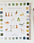 Emily Lex Studio Animals Watercolor Workbook - Page with animals shown