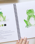 Emily Lex Studio Animals Watercolor Workbook - Page with frog shown