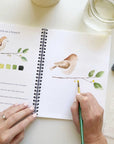 Emily Lex Studio Animals Watercolor Workbook - Page with bird shown