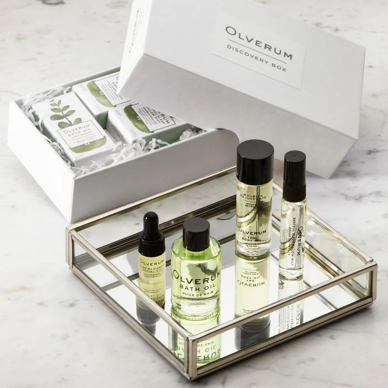 Olverum Discovery Kit - Products displayed on tray