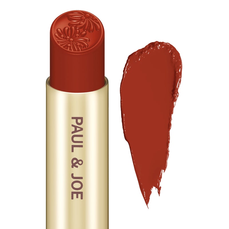 Paul &amp; Joe Beaute Lipstick Refill - Carrot Glace (08), 3g showing lipstick tube with no cap and color swatch